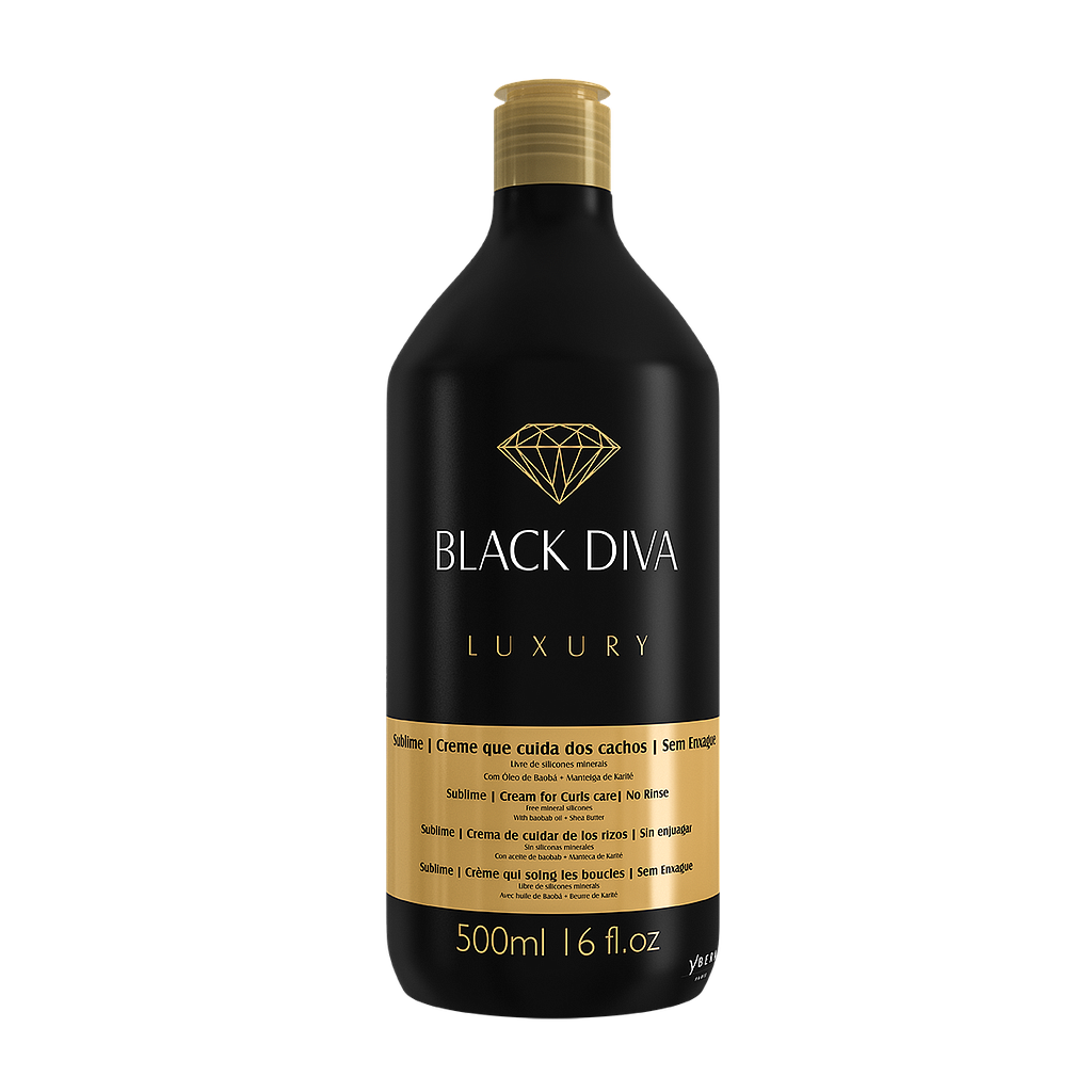 Sublime Black Diva Ybera Paris – Finalizador sin aclarado para cabello rizado y afro con Karité y Baobá
