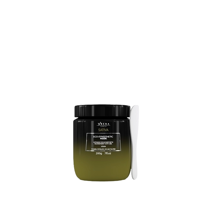 Mascarilla Ecosinestésica Sativa CBD2 Ybera Paris 200g hidratación profunda cuero cabelludo sensible vegana
