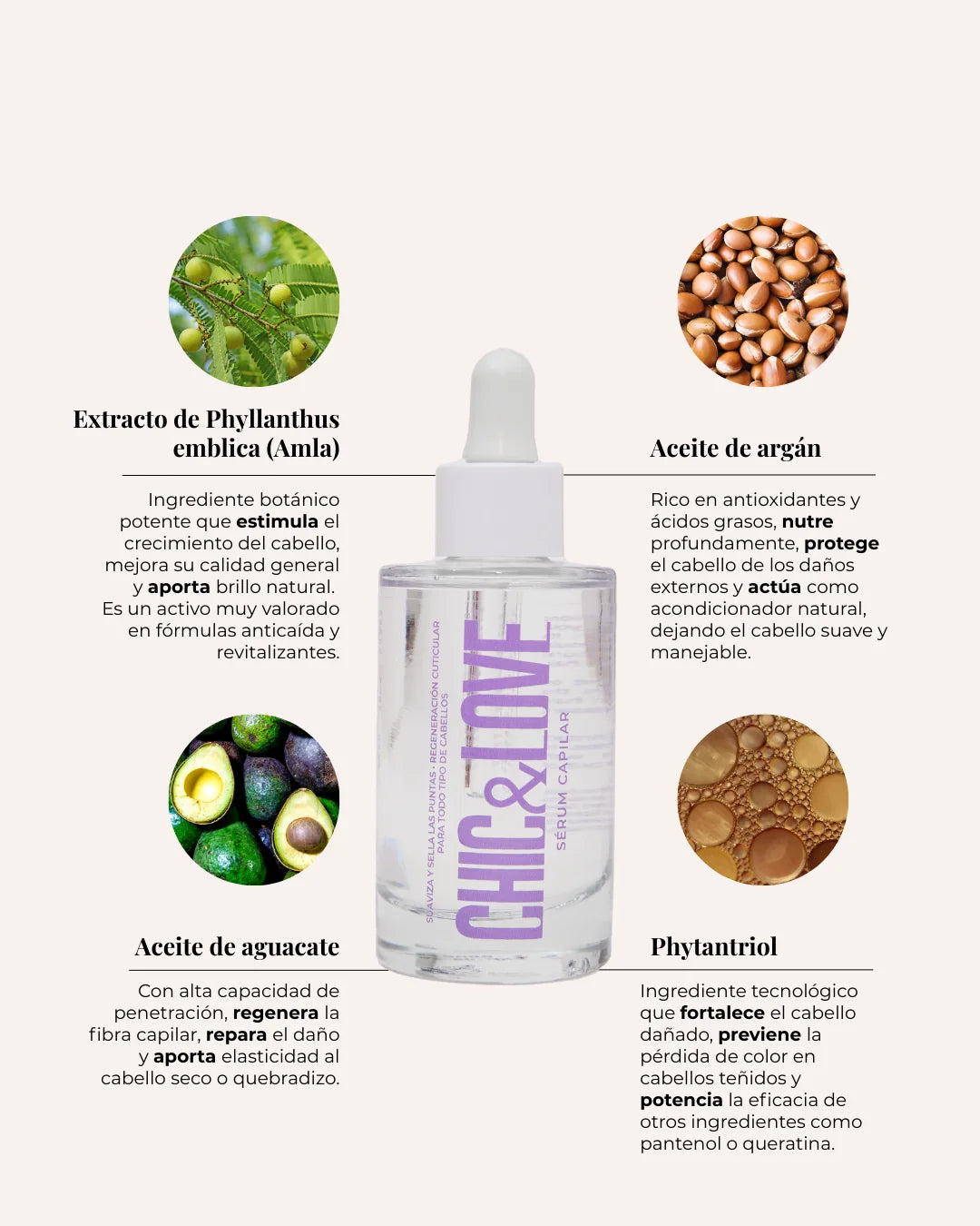 Chic & Love Hair Serum sérum capilar nutritivo y reparador
